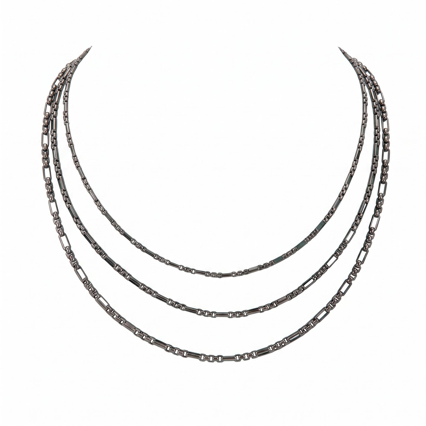 Stalen Fantasie Jasseron Ketting Zwart RVS – 2.5mm / 3mm / 3.5mm