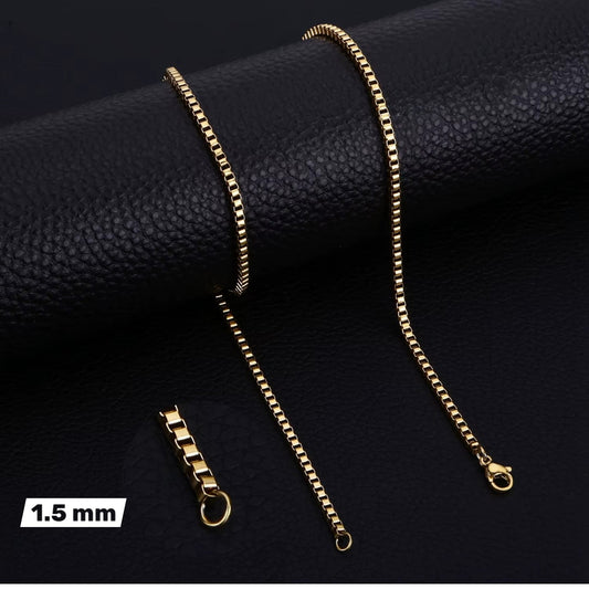 Venetiaanse Ketting RVS Goudkleurig – Elegante Schakelketting Staal 1,5mm