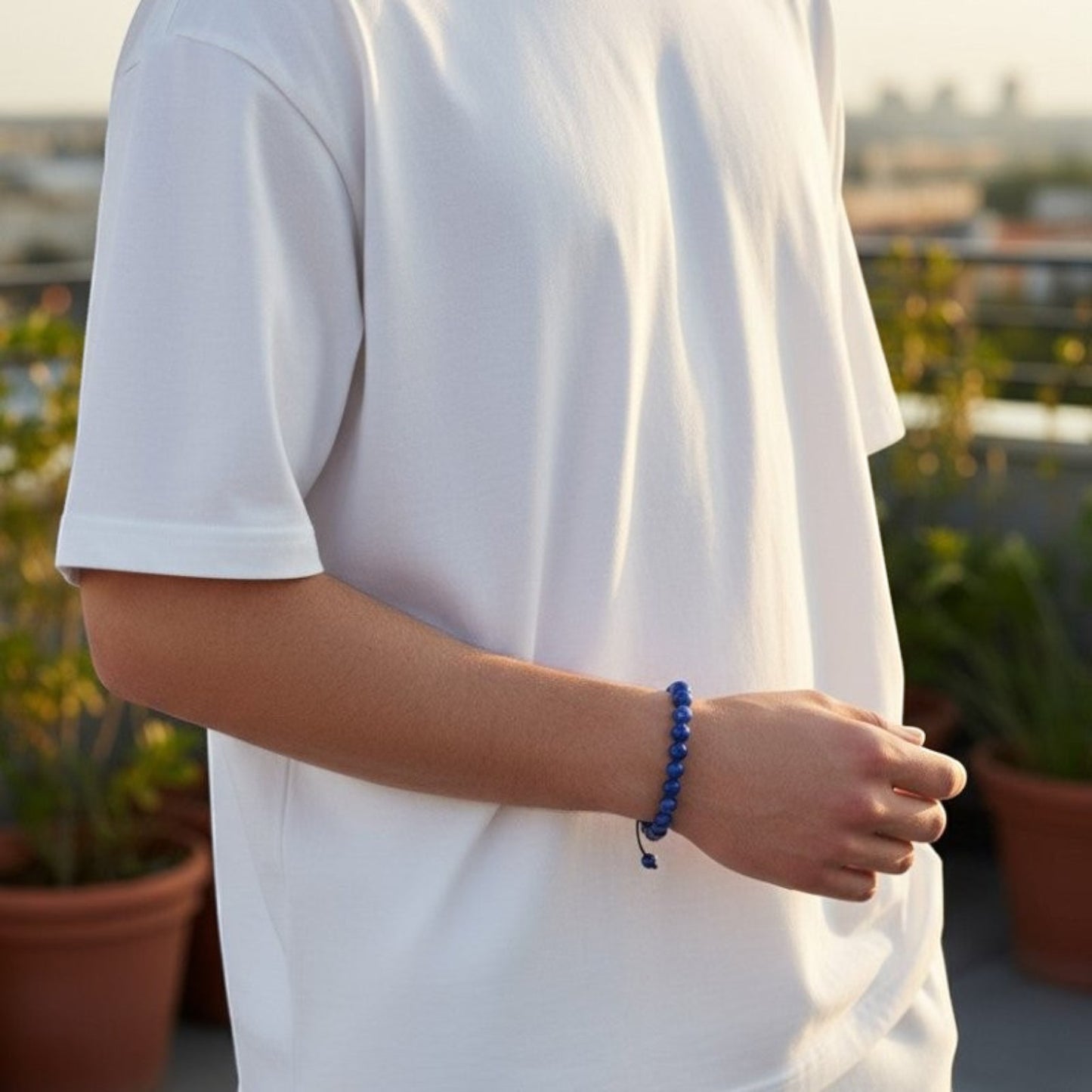 Verstelbare Lapis Lazuli Armband natuursteen - Aramat Jewels - Armbanden - cadeautip