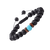 De zwarte en turkooizen armband