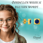 Vierkante oorbellen met donkerblauwe zirkonia – 6 mm - oor2785 - XE71676 - Oorbellen kopen# - 6mm - alles - blauw
