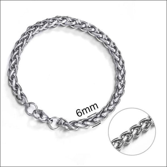 Zilveren Vossenstaart Armband Van Staal 21cm - Aramat Jewels®