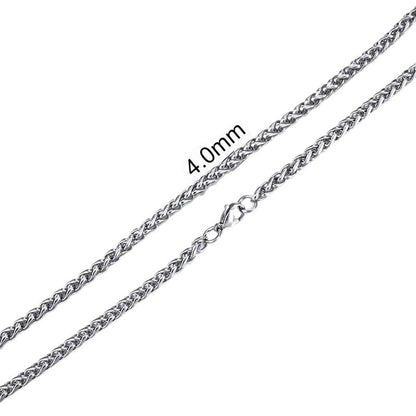 Collier queue de renard en acier inoxydable 60 cm – 7 mm