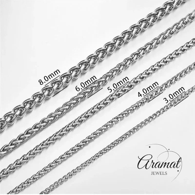 Vossenstaart Halsketting RVS 75 cm – 10 mm - Aramat Jewels - Halskettingen - cadeautip