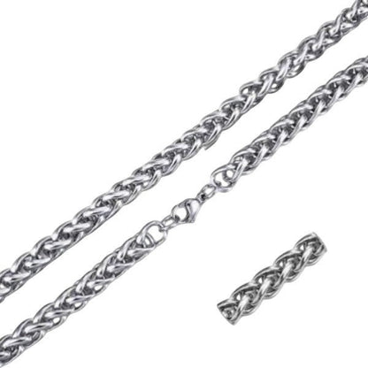 Collier queue de renard en acier inoxydable 60 cm – 7 mm