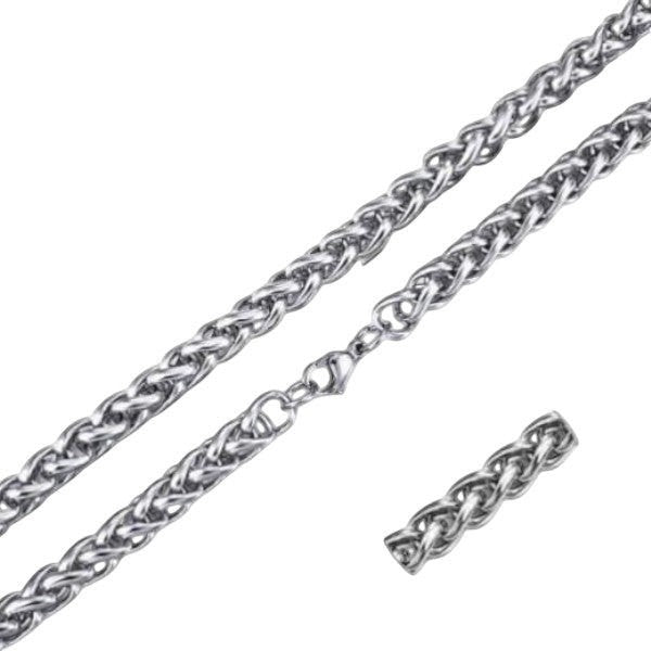 Vossenstaart Halsketting RVS 75 cm – 10 mm - Aramat Jewels - Halskettingen - cadeautip