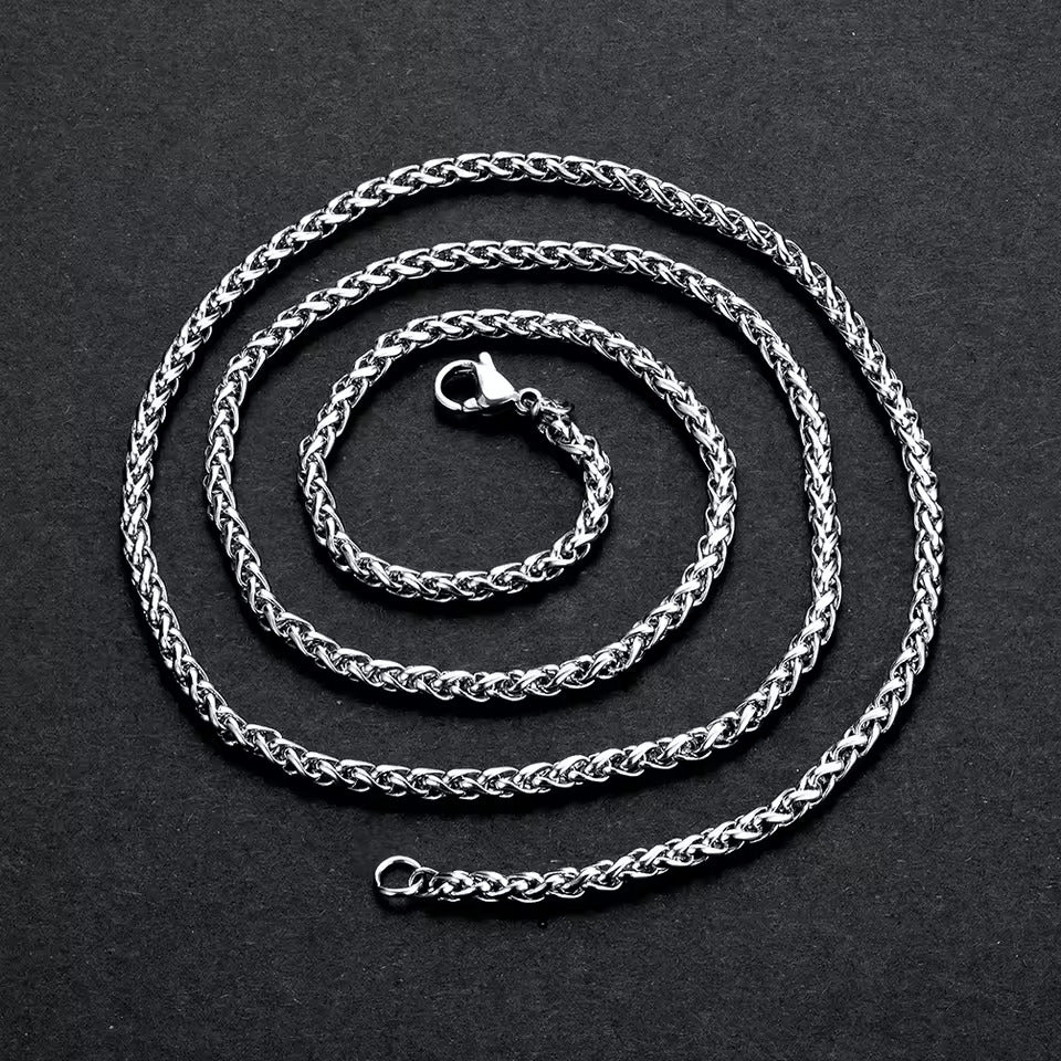 Vossenstaart Halsketting RVS 75 cm – 8 mm - Aramat Jewels - Halskettingen - cadeautip