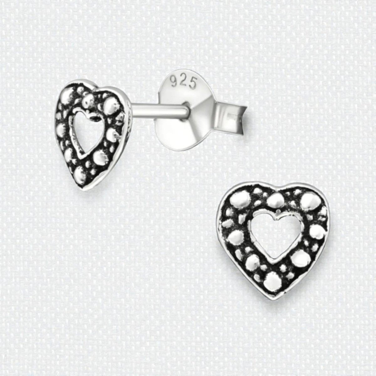 Zilveren Bali Oorbellen met Hartje - Aramat Jewels - Oorbellen - cadeautip
