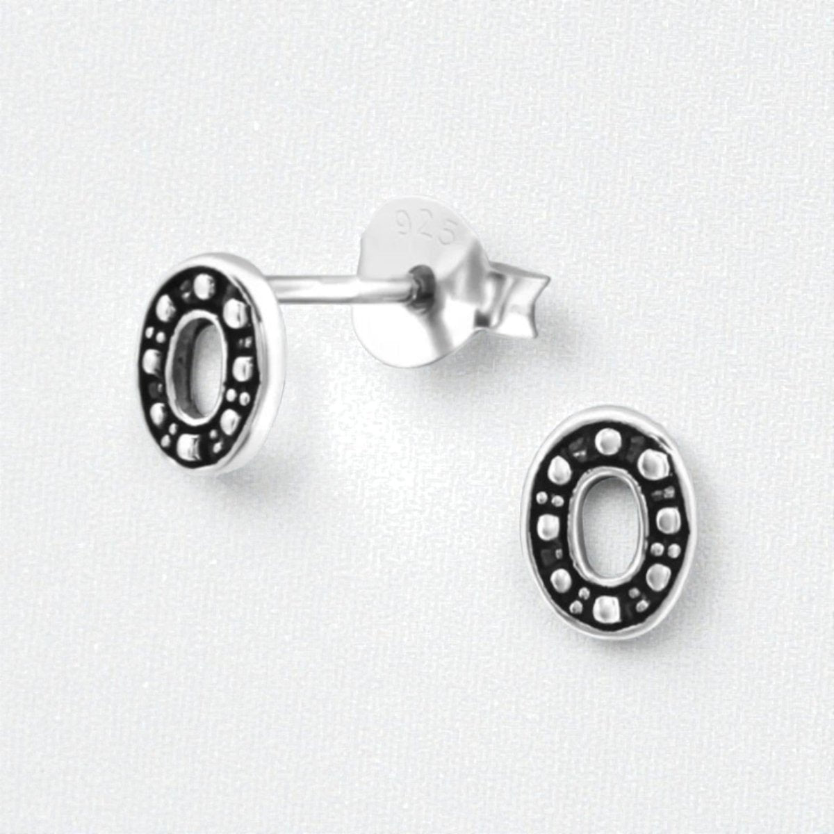 Zilveren Bali Oorbellen Ovaal - Geoxideerd Zilver - Aramat Jewels - Oorbellen - cadeautip
