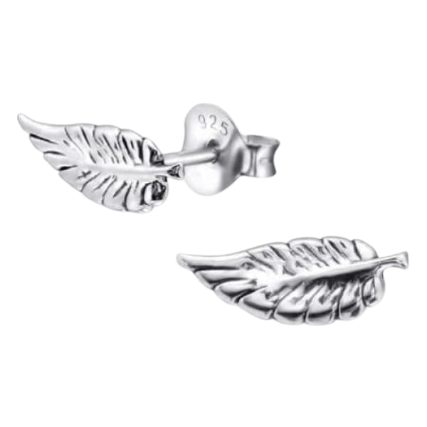 Zilveren Blaadje Oorbellen Antieklook – 11x4mm - Aramat Jewels - Oorbellen - cadeautip