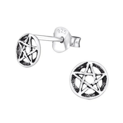 Zilveren gotische ster oorstekers – 6 mm - oor4769 - 30738 - Oorbellen kopen# - 6mm - 925 Zilver - alles
