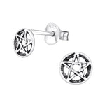 Zilveren gotische ster oorstekers – 6 mm - oor4769 - 30738 - Oorbellen kopen# - 6mm - 925 Zilver - alles