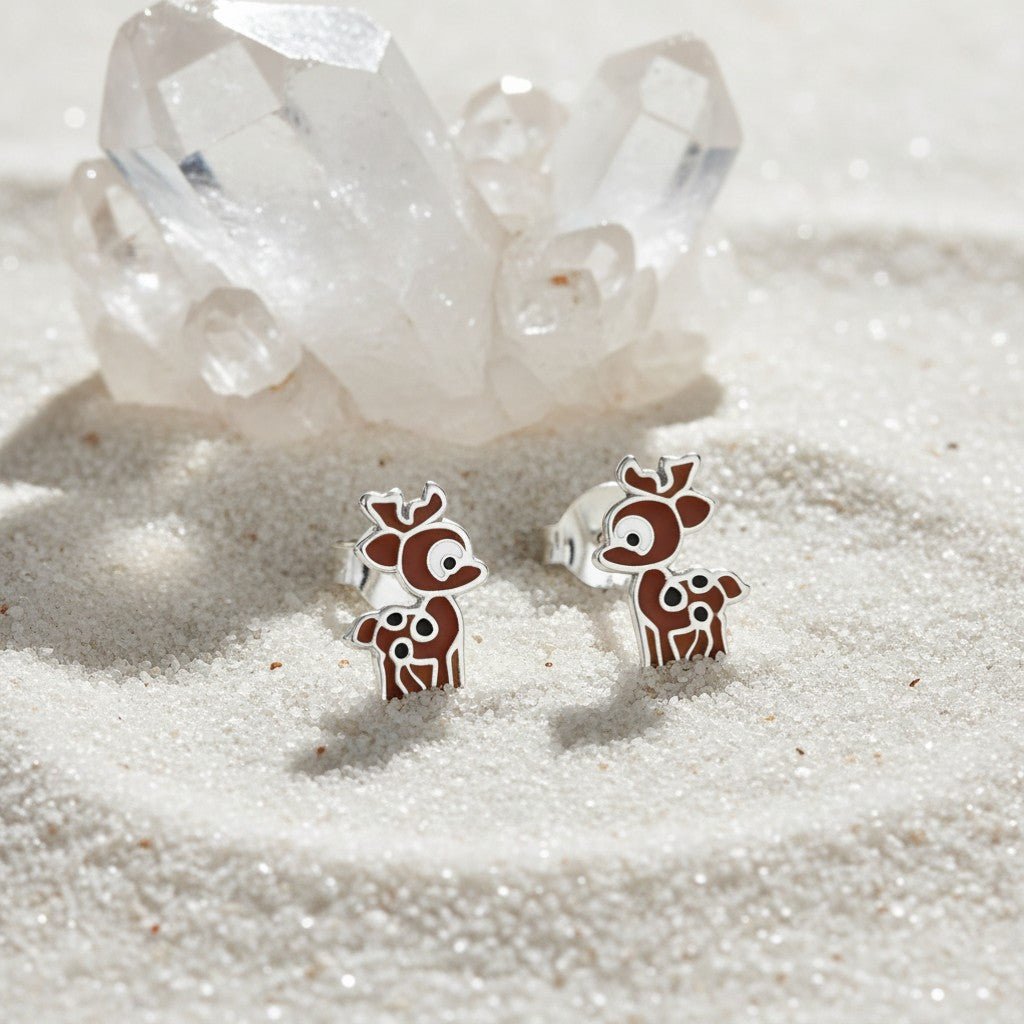 Zilveren Hertje Oorbellen - Dierenontwerp - Aramat Jewels - Oorbellen - cadeautip