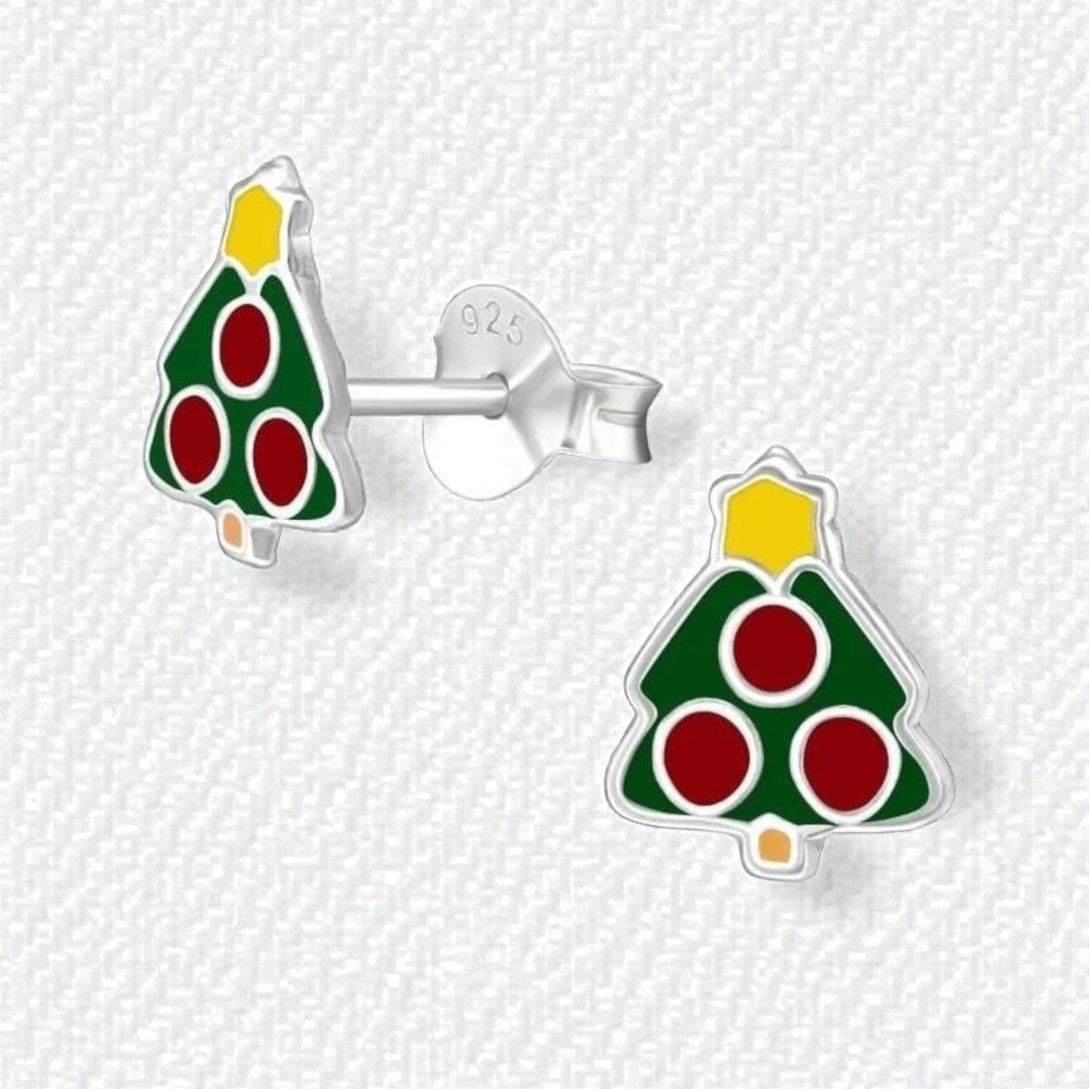Zilveren Kerstboom Oorbellen van Aramat Jewels® - Aramat Jewels - Oorbellen - cadeautip