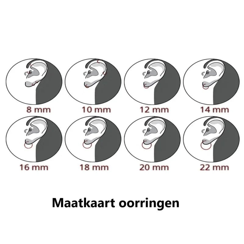 Makart oorbellen - set van 6