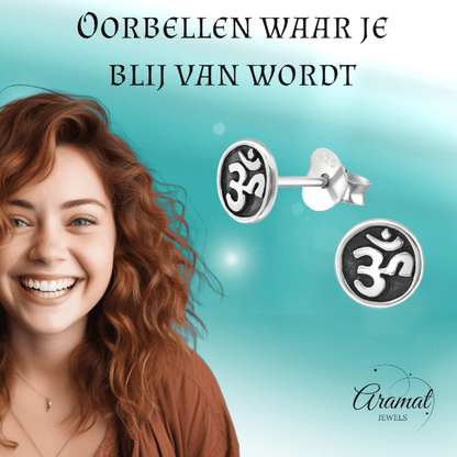 Zilveren Ohm oorbellen – 6 mm nikkelvrij - oor4767 - 21608 - Oorbellen kopen# - 6mm - 925 Zilver - alles