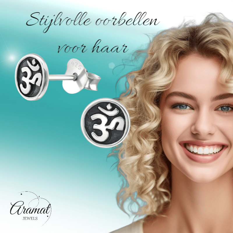 Zilveren Ohm oorbellen – 6 mm nikkelvrij - oor4767 - 21608 - Oorbellen kopen# - 6mm - 925 Zilver - alles