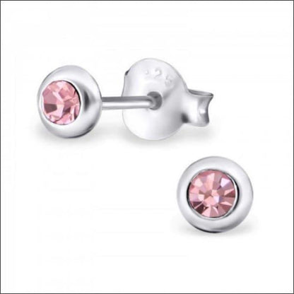 Licht Roze Kristallen Oorknopjes Van Aramat Jewels