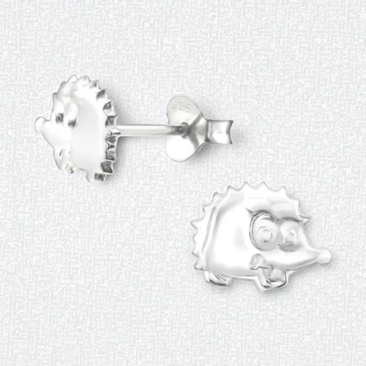 Zilveren Oorbellen Egel - Gladde Oorstekers - Aramat Jewels - Oorbellen - cadeautip