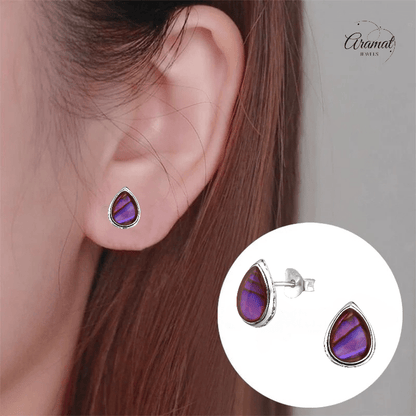 Zilveren Roze Abalone Oorbellen 10x8 mm - oor1024 - 30899 - Oorbellen kopen# - 10mm - 925 Zilver - Abalone