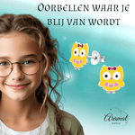 Zilveren Uiltjes Oorbellen - Vrolijk Cadeautje voor Meisjes - oor4397 - 26496 - Oorbellen kopen