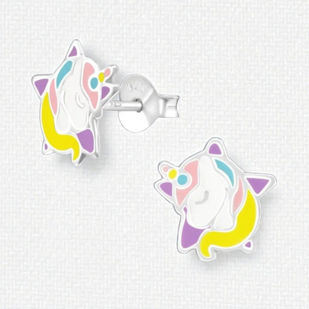 Zilveren Unicorn Oorbellen - Ster & Eenhoorn - Aramat Jewels - Oorbellen - cadeautip