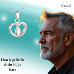 Zilverkleurige Stalen Ashanger Hartje