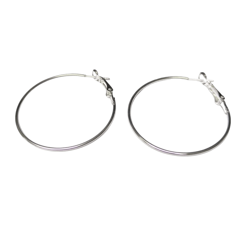 Zilverkleurige Oorringen Metaal 40mm | Oorbellen