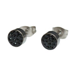 Zilverkleurige oorstekers met zwarte kristallen – 6 mm - oor3087 - Oorbellen kopen# - 6mm - alles - cadeau
