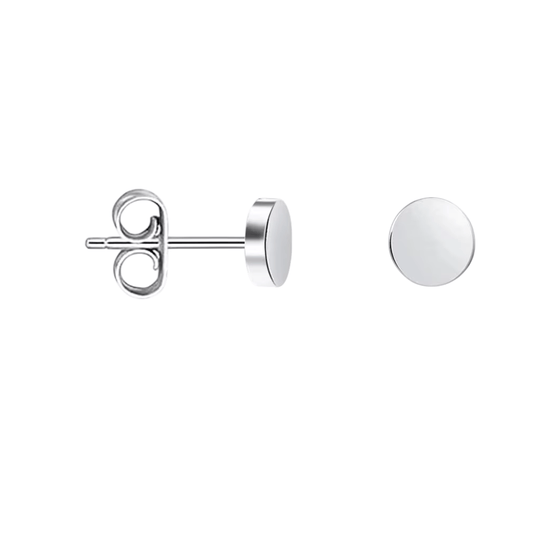 Zilverkleurige Ronde Oorstekers RVS 4mm - Aramat Jewels - Oorbellen - cadeautip
