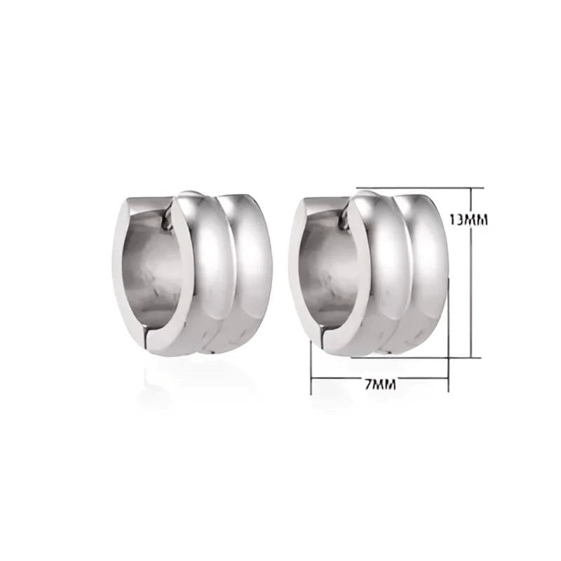 Zilverkleurige RVS Klapcreolen - 13 mm - oor5811 - se20006 - Oorringen kopen# - 13mm - alles - cadeau