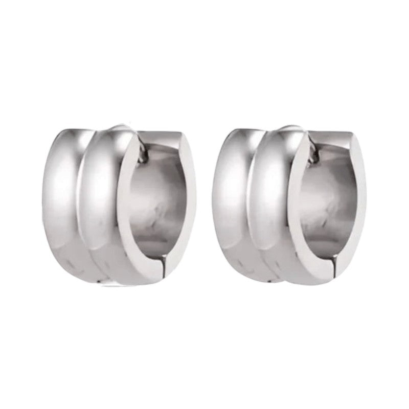 Zilverkleurige RVS Klapcreolen - 13 mm - oor5811 - se20006 - Oorringen kopen# - 13mm - alles - cadeau