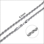 925 sterling zilveren touwketting