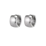 Zilverkleurige stalen oorringen 13 mm