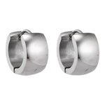 Zilverkleurige stalen oorringen 13 mm