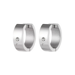 Brede Huggie Oorringen 20x7mm Zilverkleur