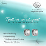 Zilverkleurige stalen oorringen 13 mm - oor5794 - se20005 - Oorringen kopen# - 13mm - alles - cadeau