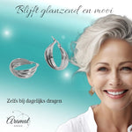 Zilverkleurige Triple Oorringen 22x8mm – Strakke look, driedubbel effect - oor6301 - 25438 - Oorringen kopen# - 22mm - alles - cadeau
