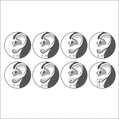 Een Set Van Zes Oorknopjes Met Witte Achtergrond Voor Zirkonia Zweerknopjes Rond 6mm Oorbellen Pa