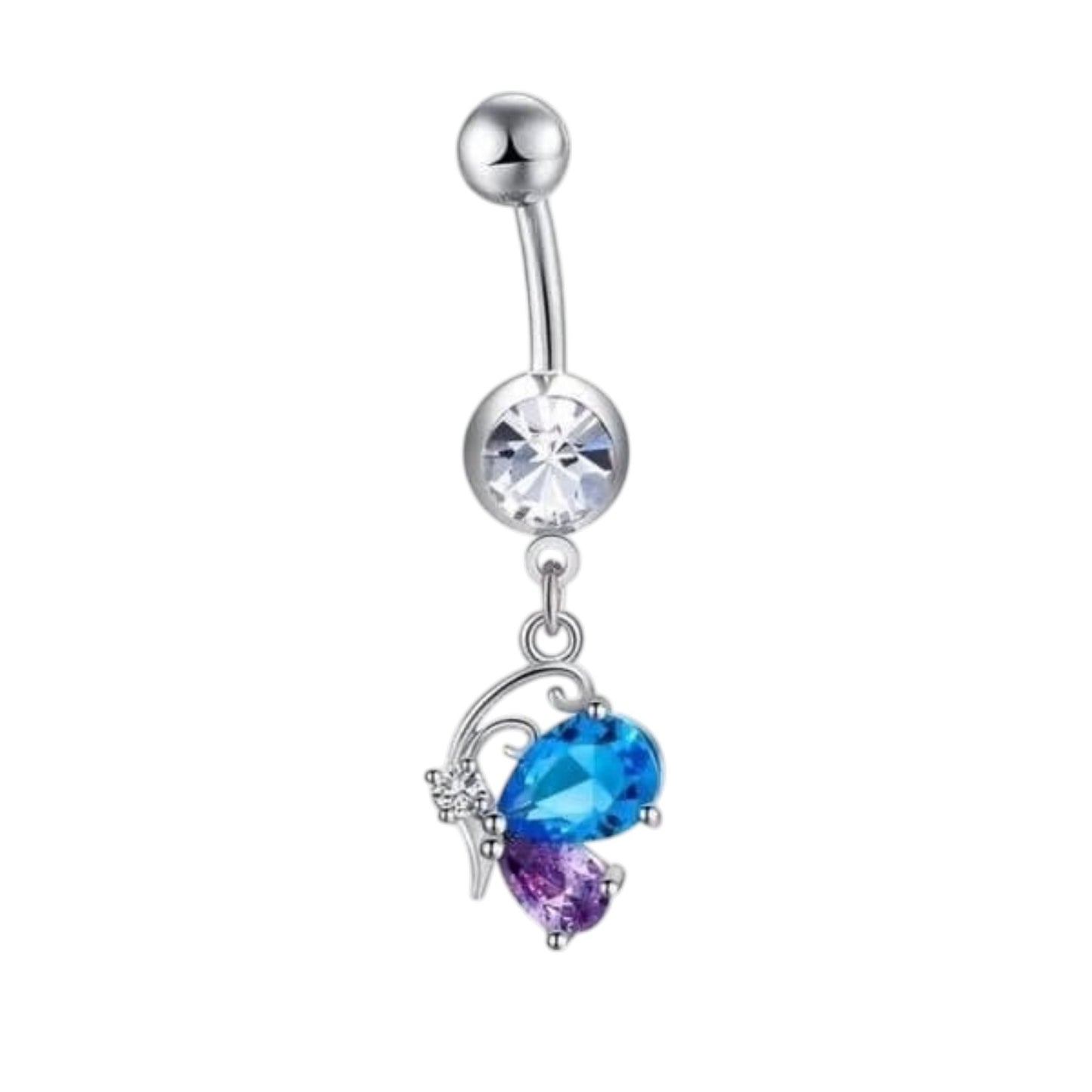 Summer Butterfly Zirconia Navel Piercing
