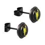 Zwarte schorpioen oorstekers – 7 mm - oor2933 - tte150 - Oorbellen kopen# - 7mm - alles - dames