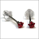 Rode Hartvormige Oorbellen Van Zirkonia - Aramat Juwelen