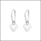 Zilveren Kinder Oorringen Met Hanger - Sterling Heart Hoop Earrings
